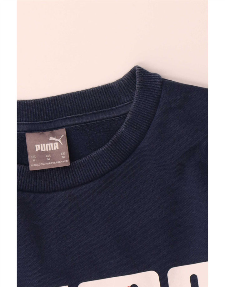 Puma Herren Grafik-Sweatshirt-Pullover, mittelmarineblaue Baumwolle