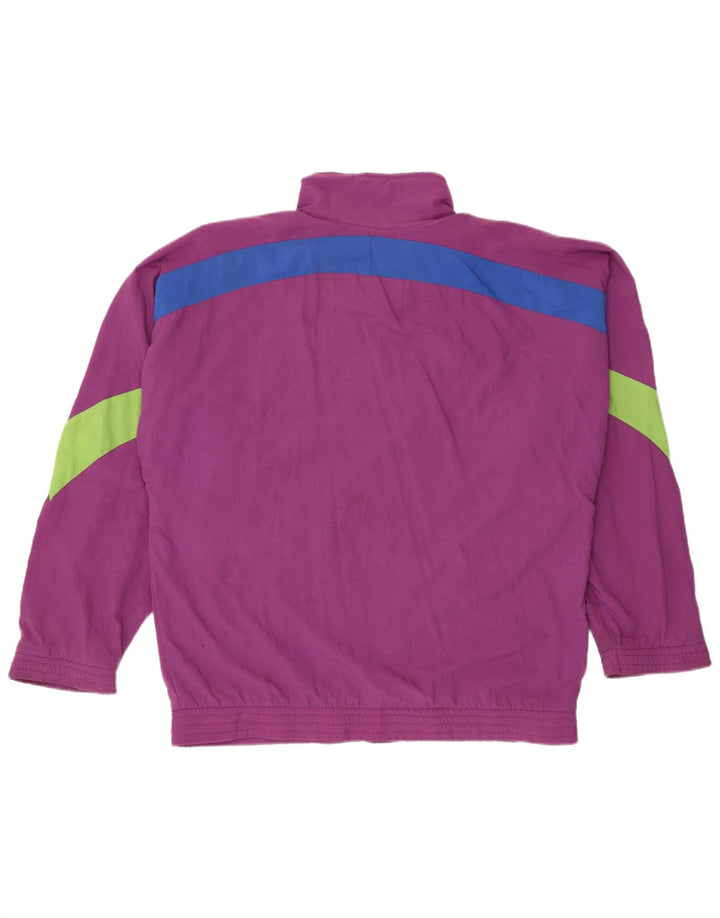 Adidas Herren-Trainingsanzug-Top-Jacke, UK 40/42, Mittelviolett, Farbblock
