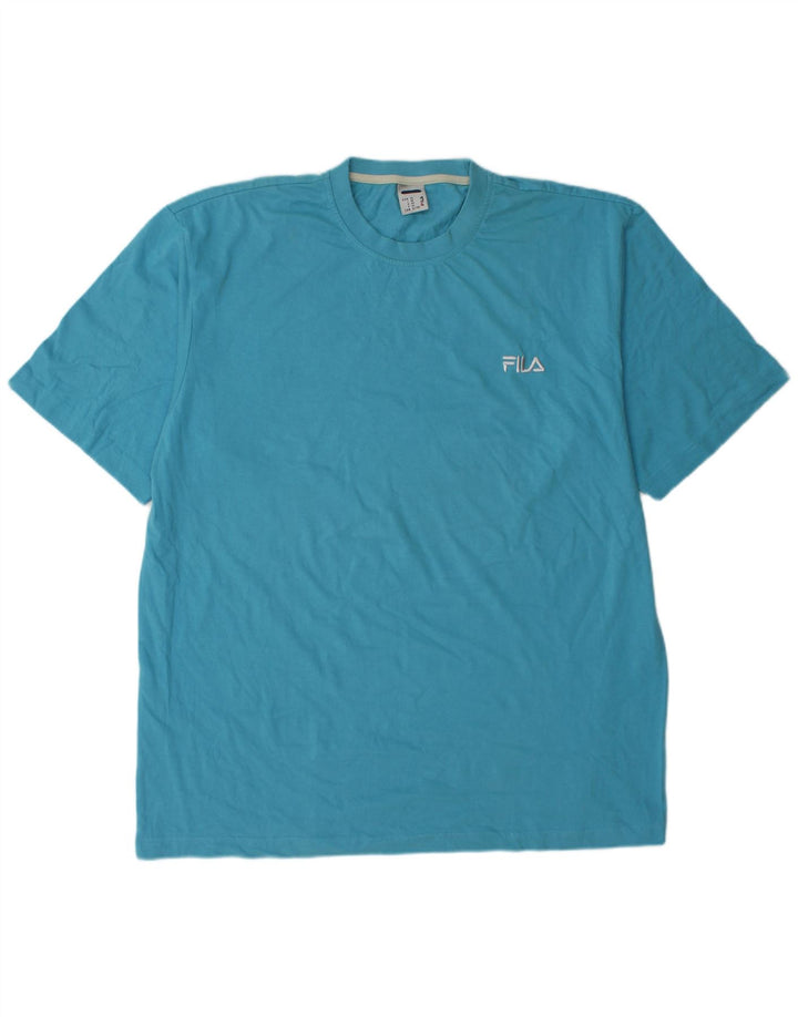 FILA Herren T-Shirt Top XL Blau Baumwolle