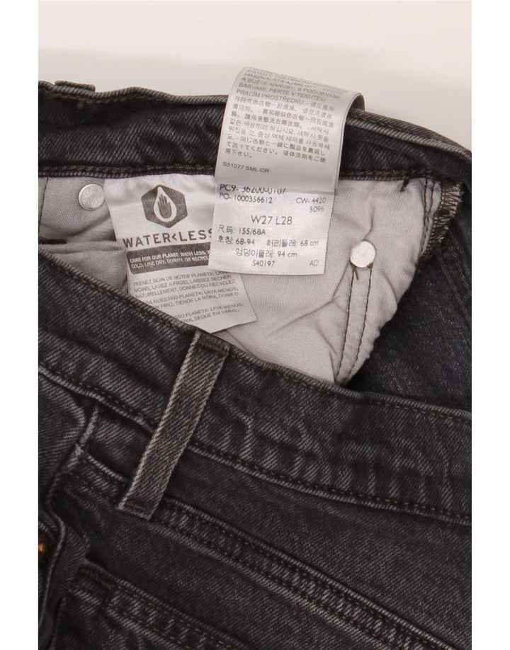 Levi's Damen 501 Straight Jeans W27 L28 Graue Baumwolle