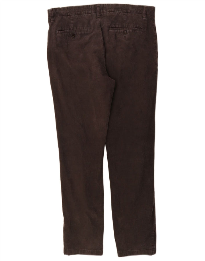 Marks & Spencer Slim Chino-Hose für Herren, W34, L31, graue Baumwolle