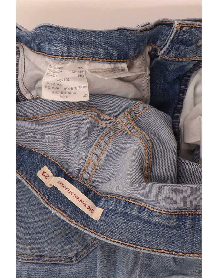 Levi's Damen 314 Shaping Straight Jeans W29 L28 Blau
