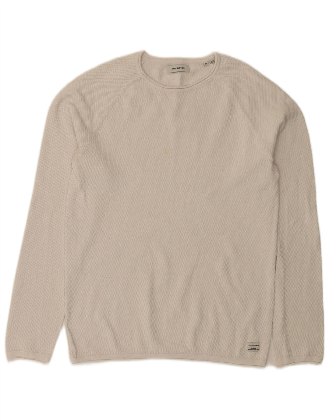 Jack & Jones Herren-Pullover mit U-Boot-Ausschnitt, mittelweiße Baumwolle