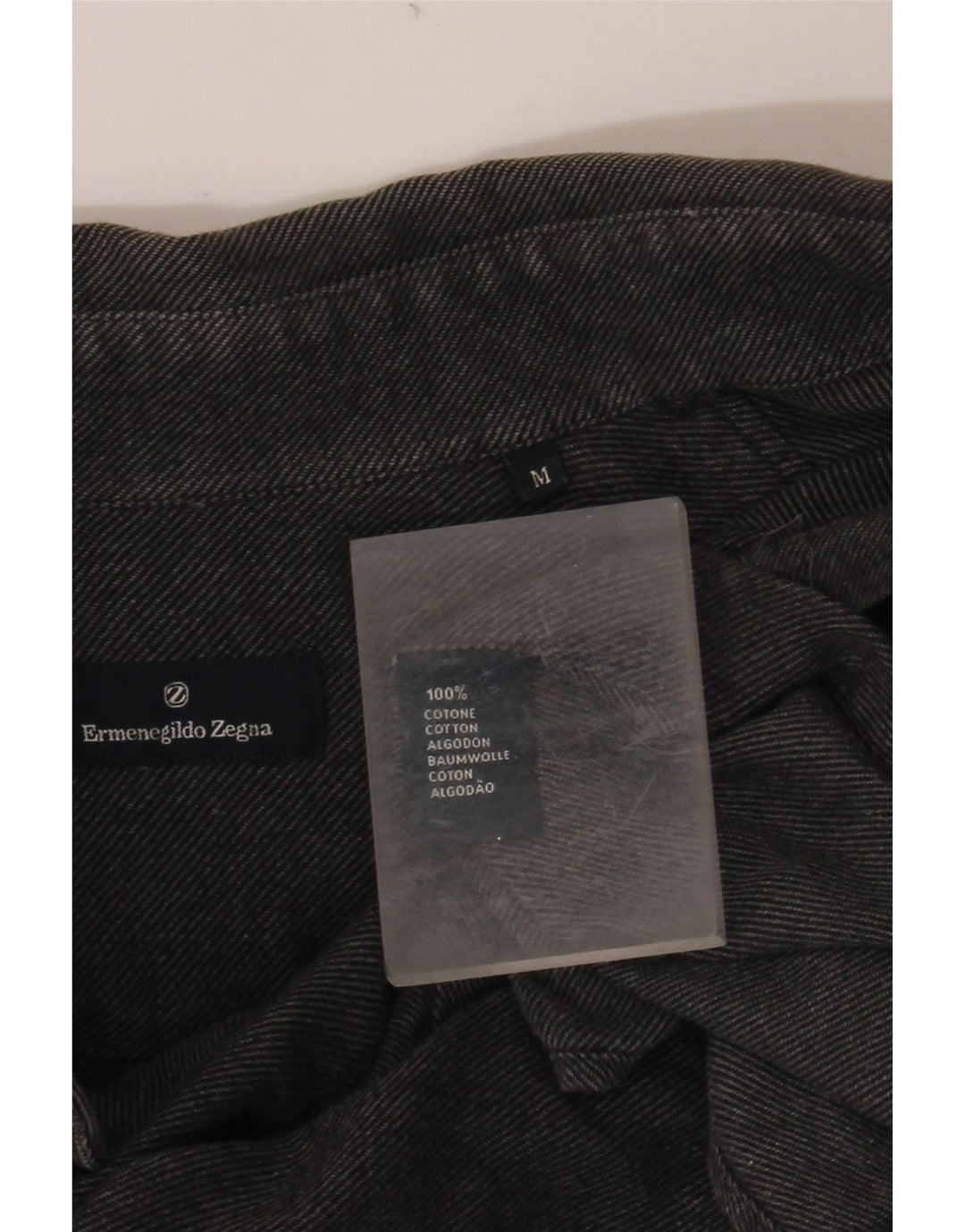 ERMENEGILDO ZEGNA Herrenhemd aus mittelgrauer Nadelstreifen-Baumwolle