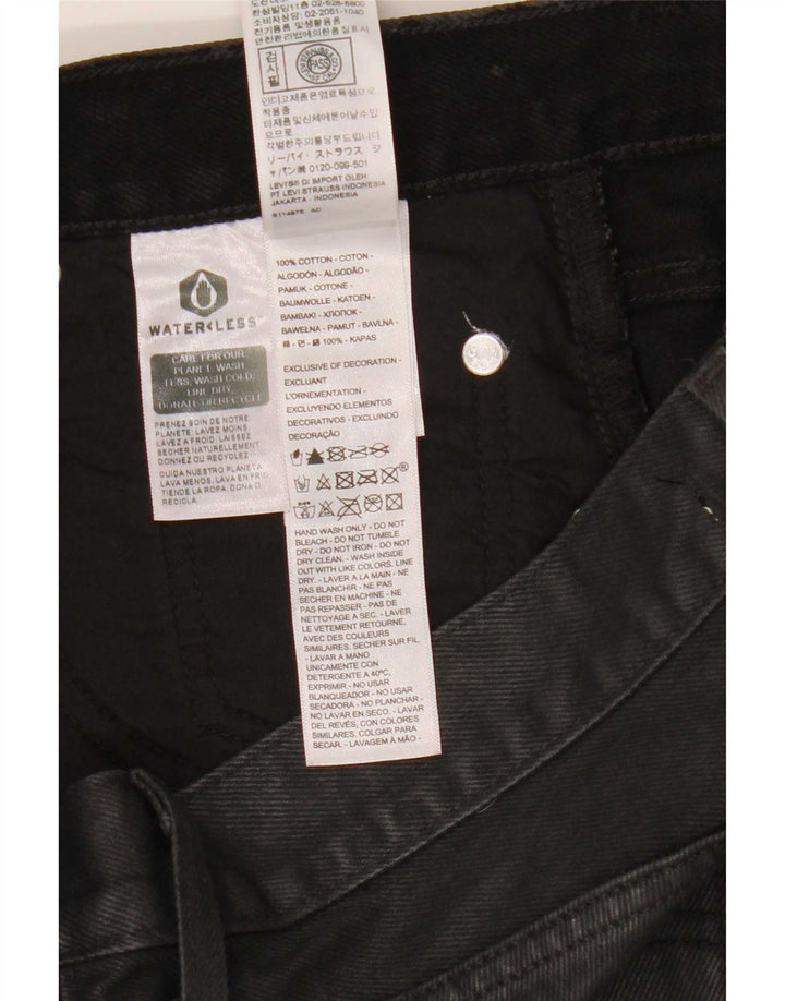 Levi's Damen Mini-Jeansrock W27 Small Schwarz Baumwolle