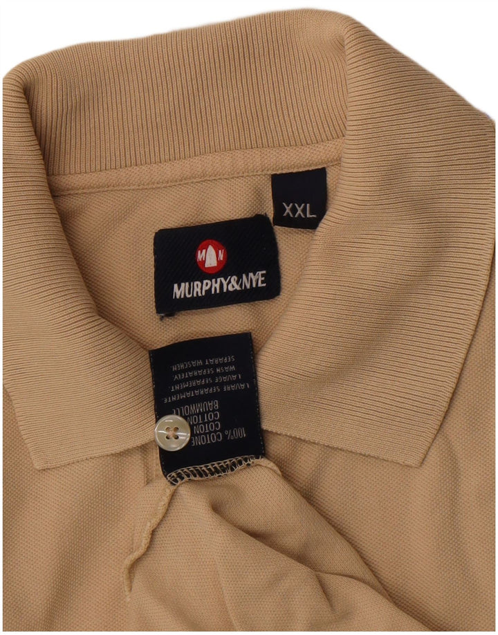 Murphy & Nye Herren Poloshirt 2XL Beige Baumwolle