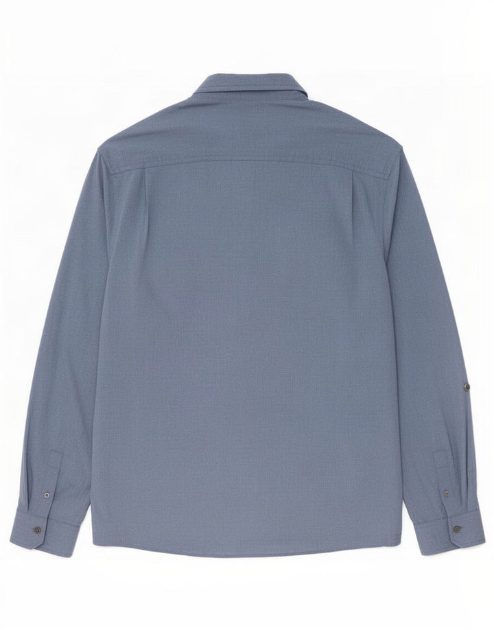 Wrangler Herren-Hemd mit normaler Passform, XL, Blau, Polyester