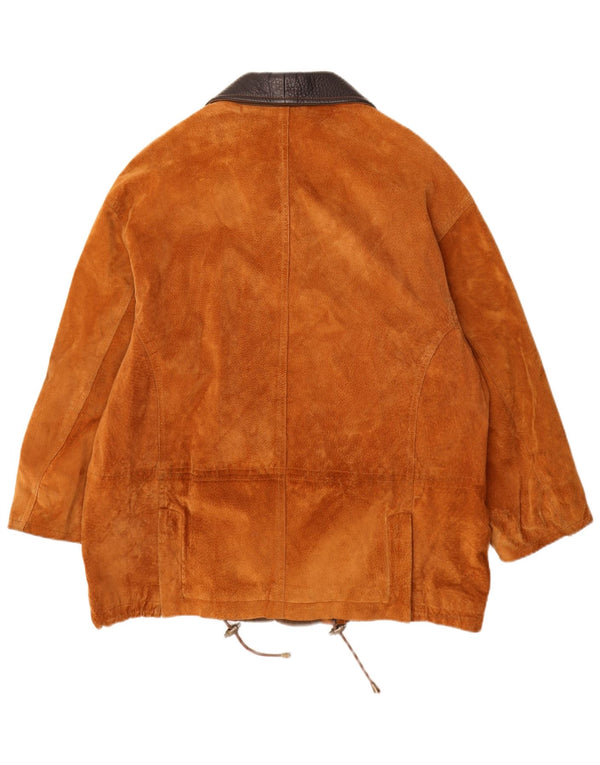 Conbipel Herren Natural Wear Wildledermantel UK 40 Großes braunes Leder