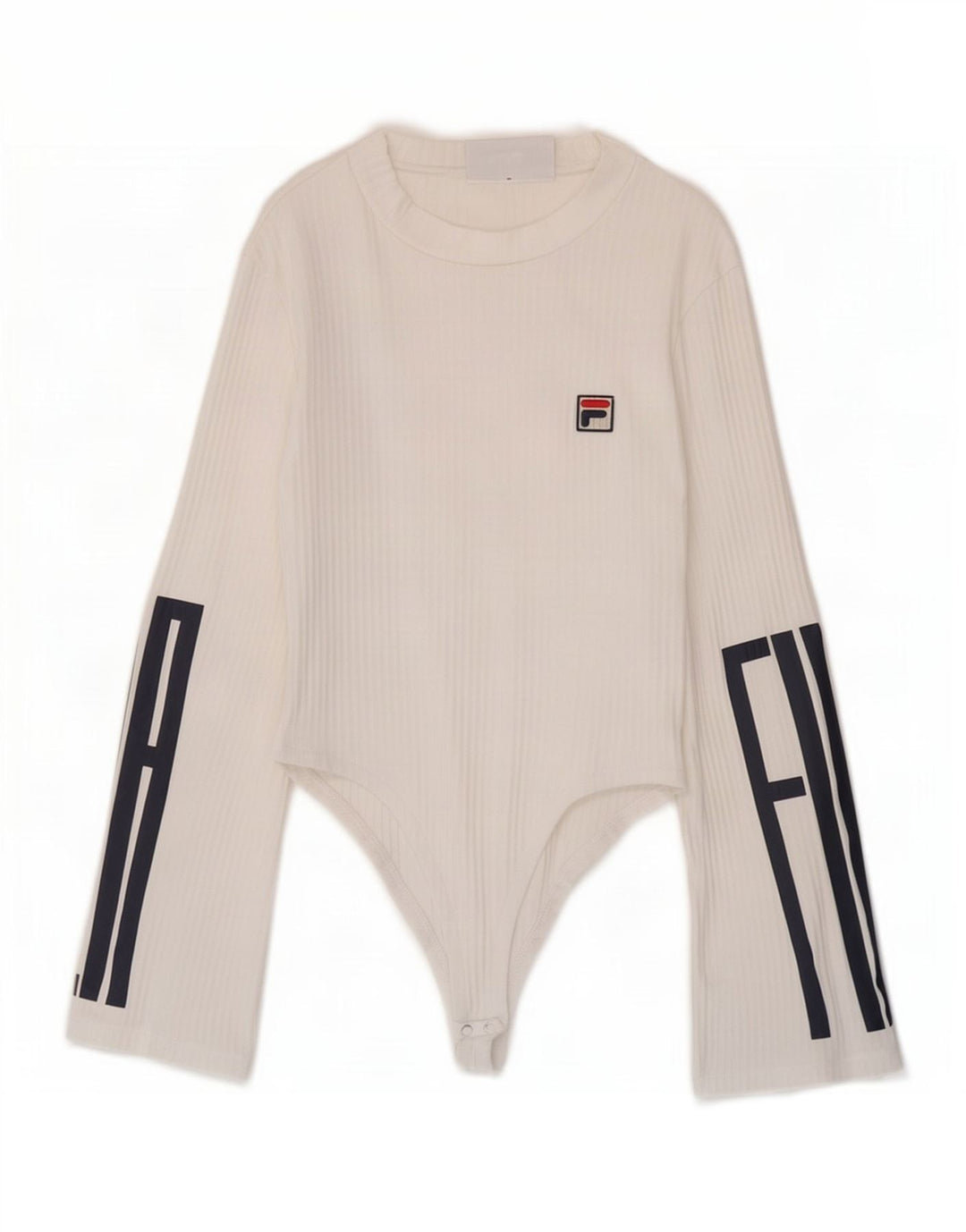 Fila Damen Grafik-Langarm-Body UK 4 XS Weiß