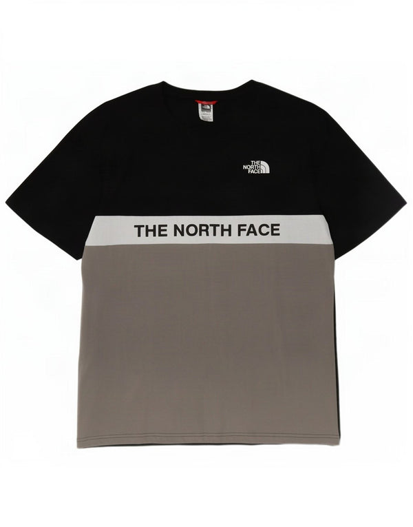 The North Face Mens Graphic T-Shirt Top 2XL Black Colourblock Cotton