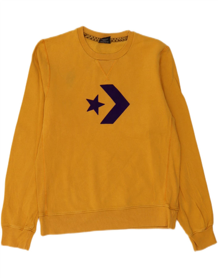 Converse Herren Grafik-Sweatshirt-Pullover, groß, gelbe Baumwolle