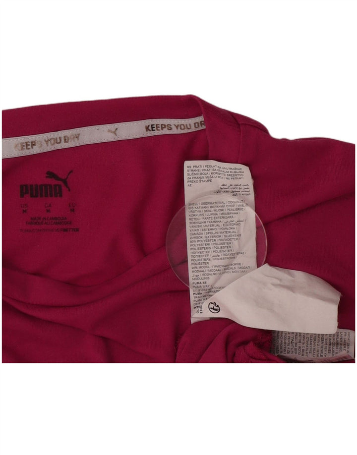Puma Damen Grafik T-Shirt Top UK 14 Mittelrosa Polyester