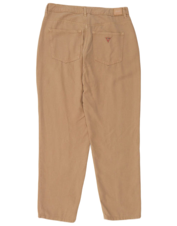 GUESS Damen Mom Jean High Waist Tapered Jeans W29 L27 Beige