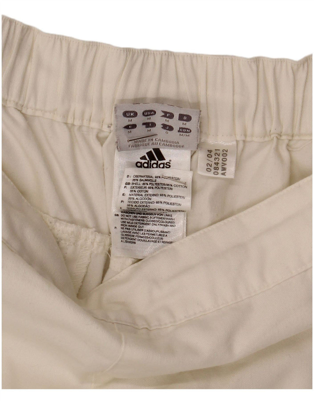 Adidas Damen Graphic Cargo Shorts Medium W34 Off White Polyester