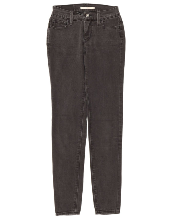 Levi's Damen 710 Super Skinny Jeans W26 L30 Graue Baumwolle
