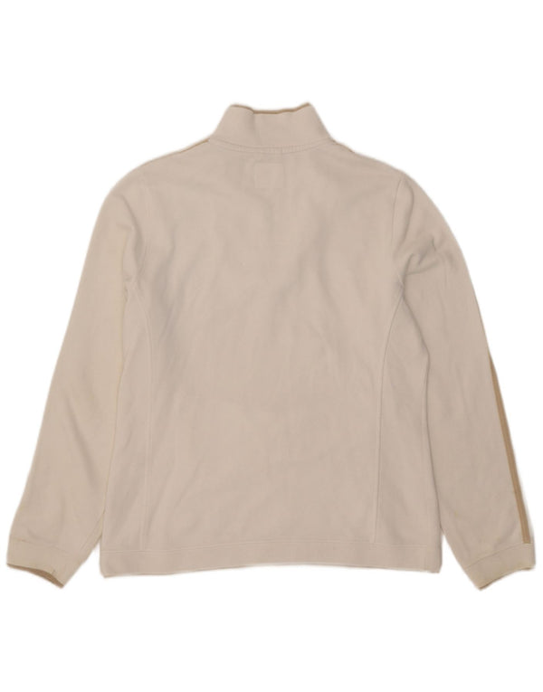 Champion Damen-Sweatshirt mit Reißverschluss am Hals, UK 14, mittelweiße Baumwolle