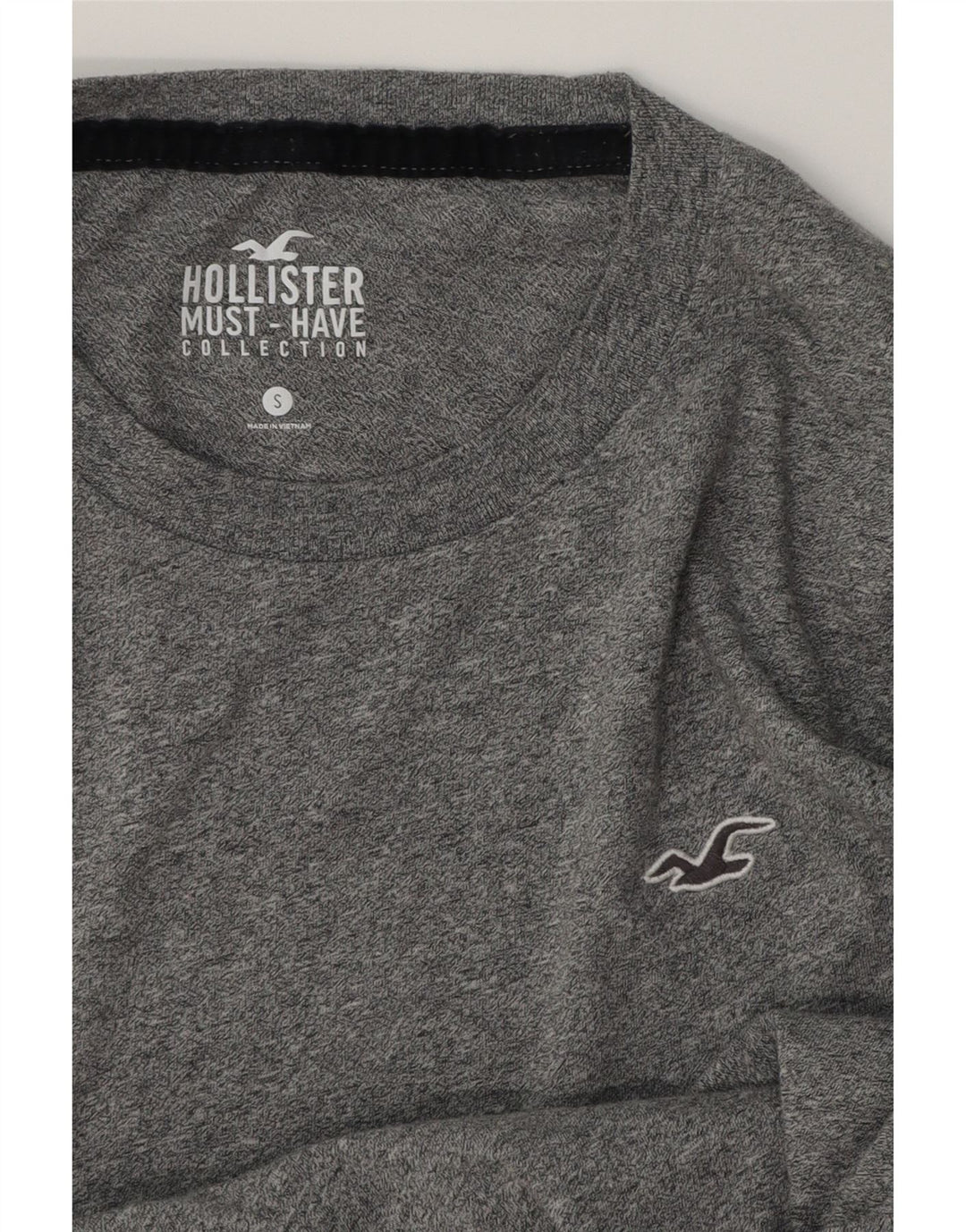 Hollister Herren T-Shirt Top Small Grau meliert