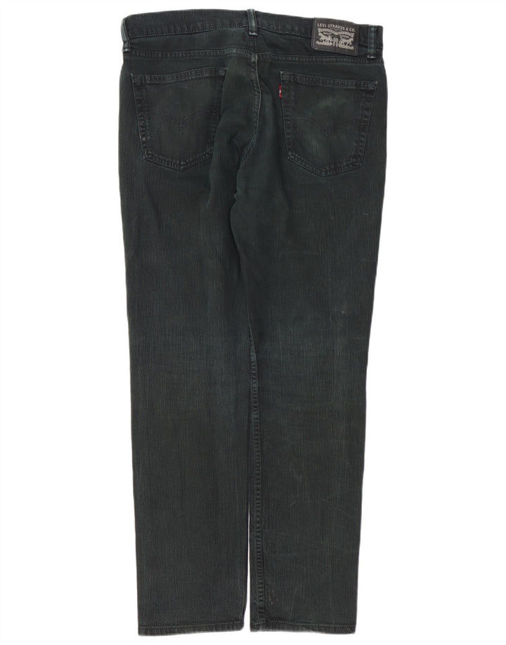 LEVI'S Herren Slim Jeans W34 L32 Schwarze Baumwolle