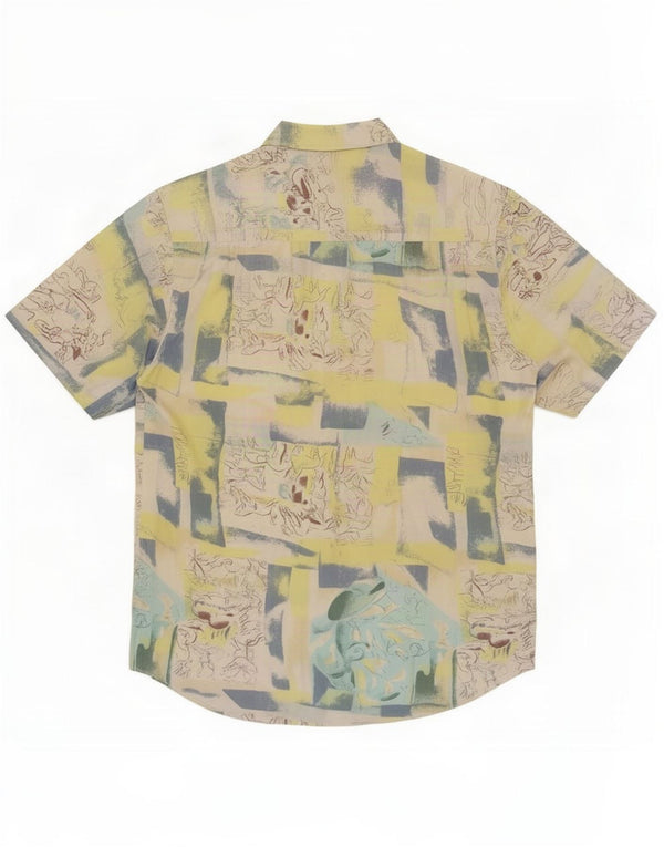 Bodoni Mens Short Sleeve Shirt Size 39/40 Medium Multicoloured Patchwork