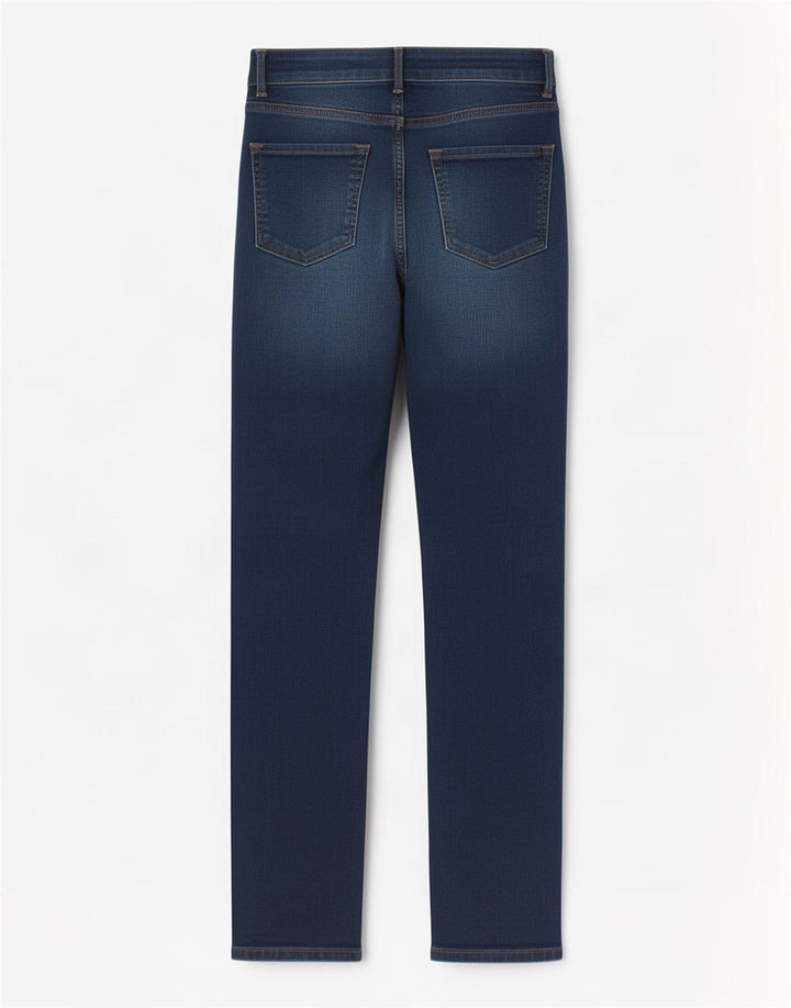 Marks & Spencer Damen Straight Jeans UK 8 Small W36 L28 Marineblau