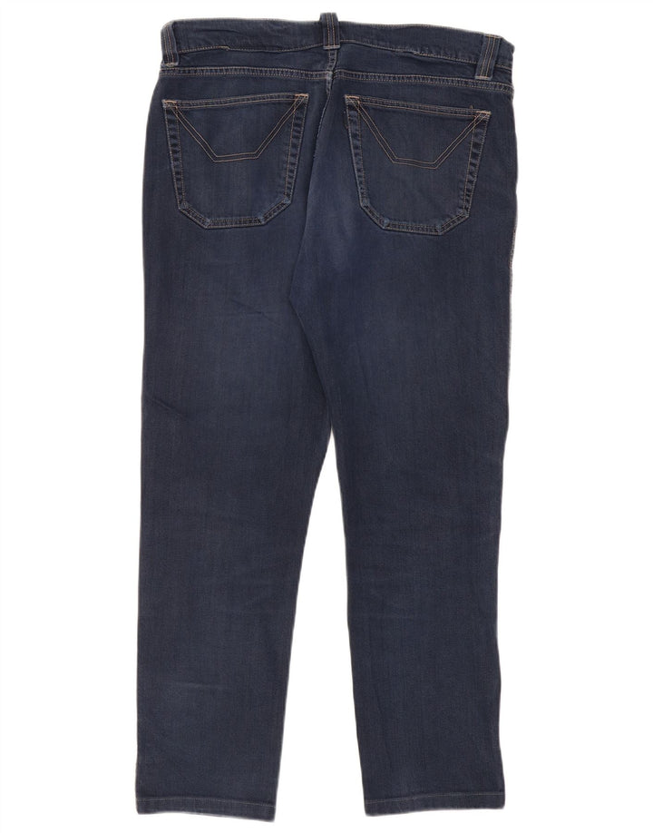 Jeckerson Damen Slim Jeans W34 L28 Marineblaue Baumwolle