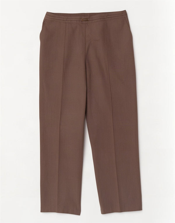 Marks & Spencer Damen Kurz geschnittene Hose UK 14 Large W34 L26 Braun