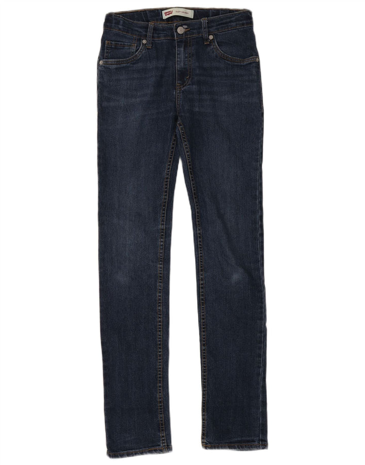 LEVI'S Mädchen 510 Skinny Jeans 15–16 Jahre W29 L30 Marineblaue Baumwolle