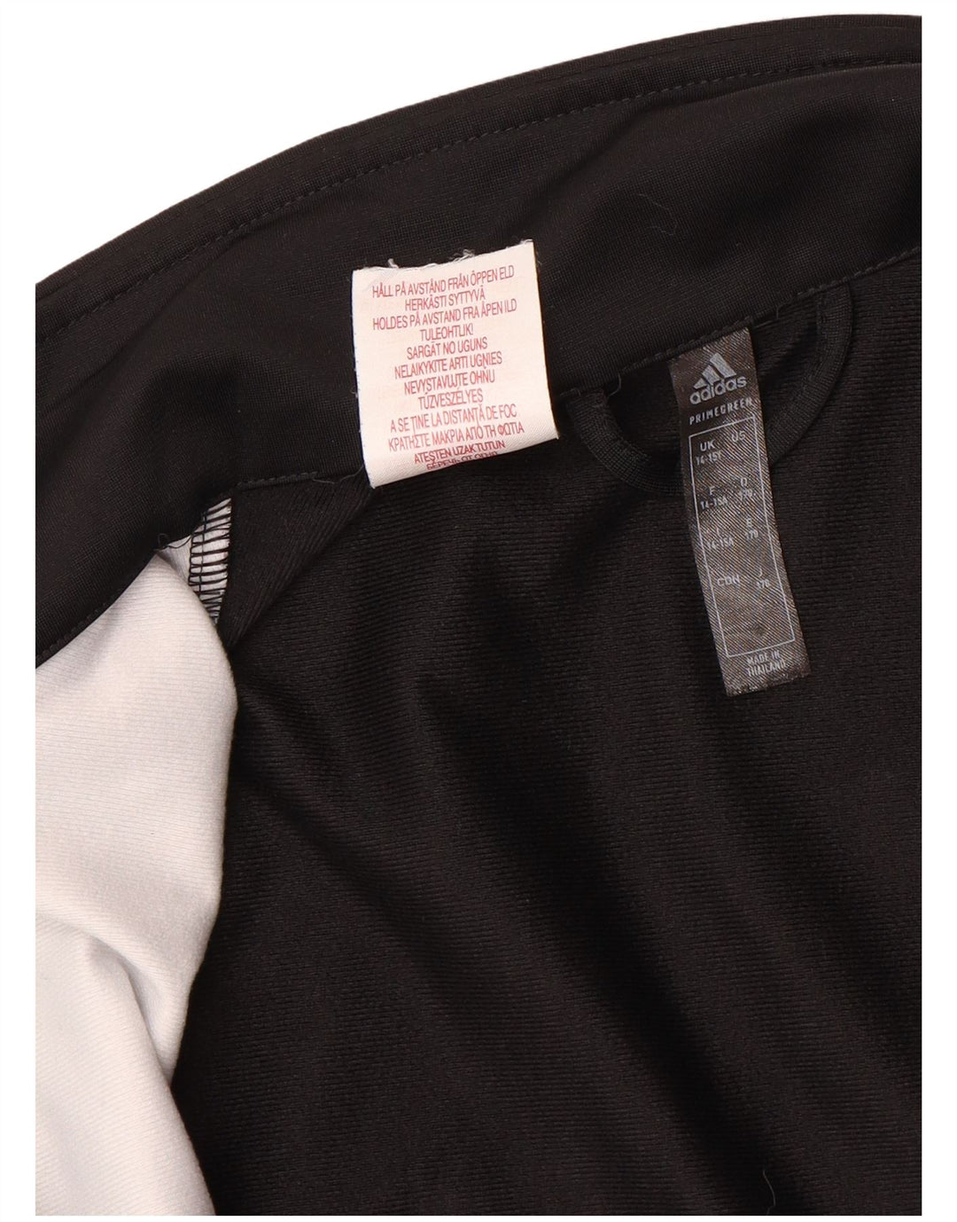 ADIDAS Jungen-Trainingsanzug-Top-Jacke, 14–15 Jahre, Schwarz, Farbblock