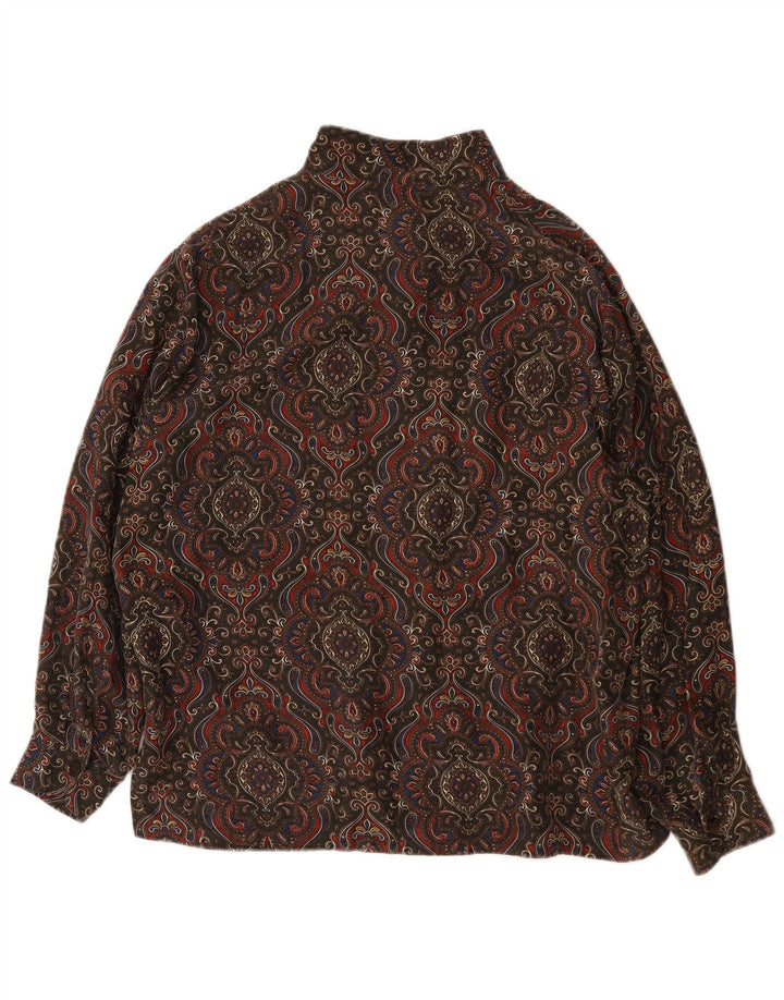 Vintage Damen übergroße Hemdbluse UK 14 Medium Mehrfarbig Paisley