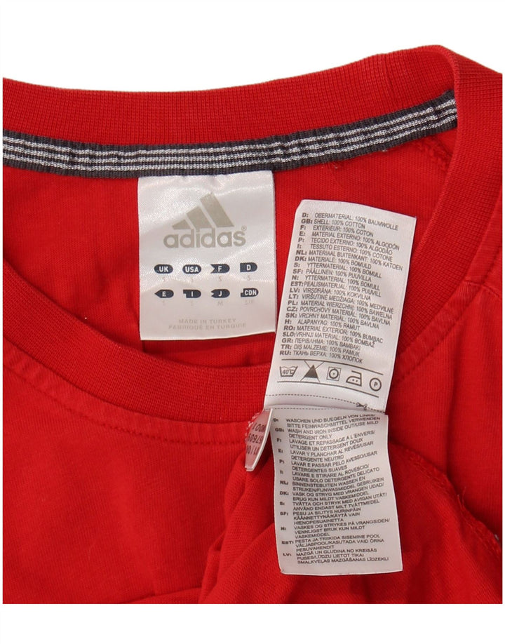 Adidas Herren T-Shirt Top Small Rot Baumwolle