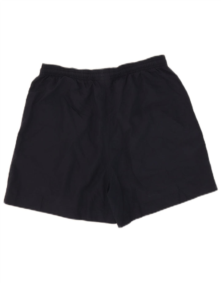 Adidas Damen Sportshorts UK 12 Medium Marineblau Polyester