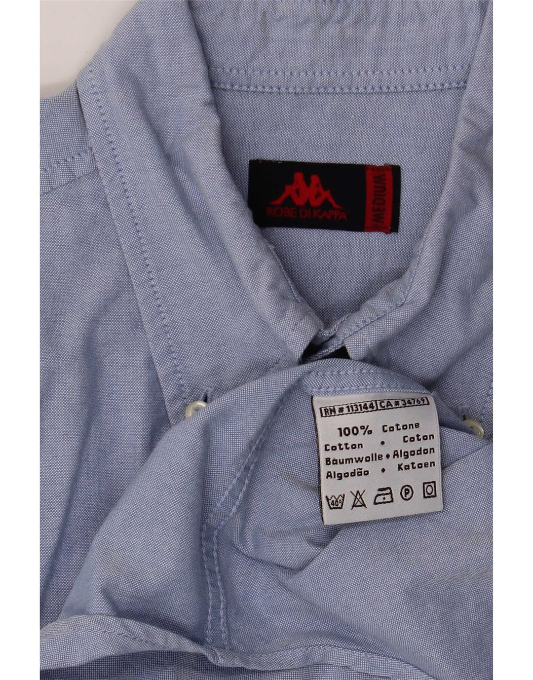 Kappa Herren-Hemd aus mittelblauer Baumwolle