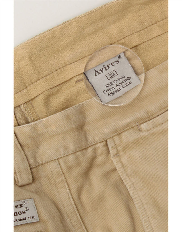 Gerade Chino-Hose für Herren von Avirex, W33, L27, Beige, Baumwolle
