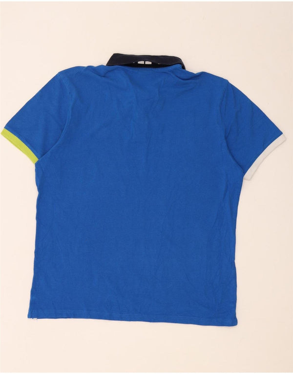 North Sails Herren-Poloshirt, klein, Blau, Farbblock