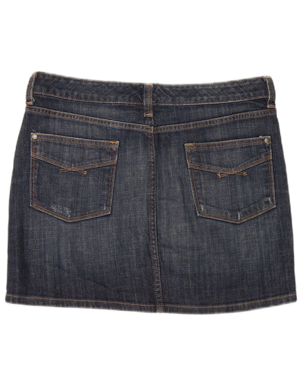 Gap Womens Mini Denim Skirt UK 12 Medium W32 Navy Blue Cotton