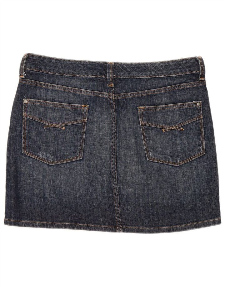 Gap Damen Mini-Jeansrock UK 12 Medium W32 Marineblaue Baumwolle