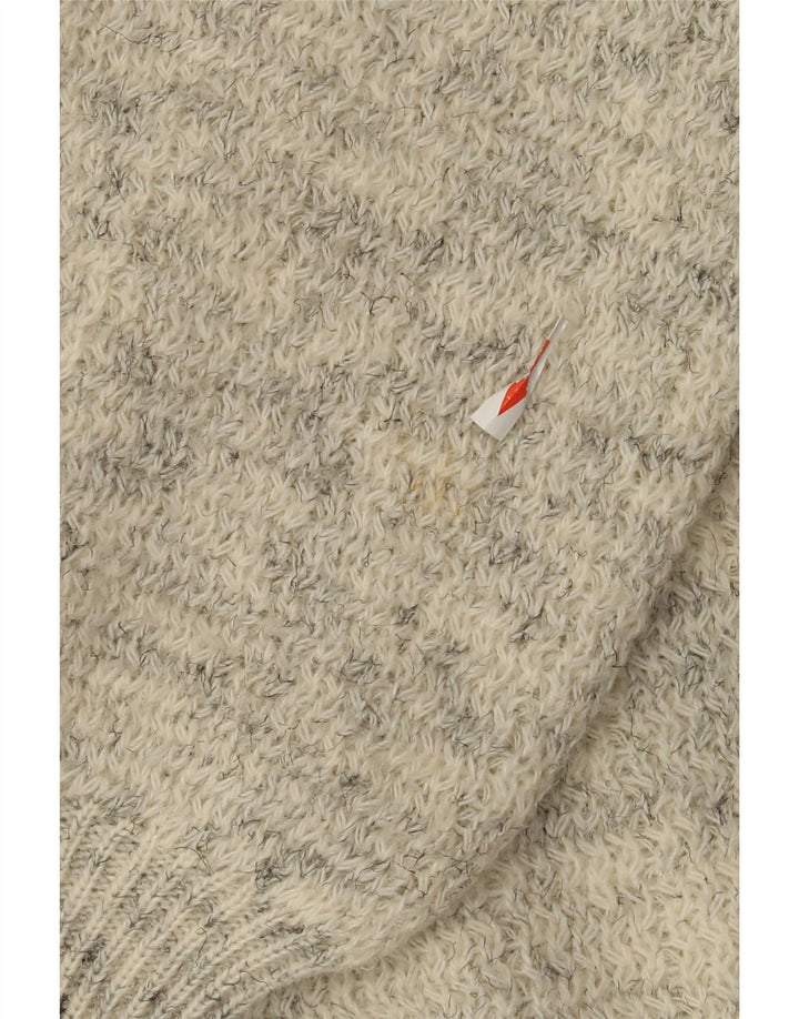 Cido Herren-Strickjacke, groß, beige meliert, Acryl
