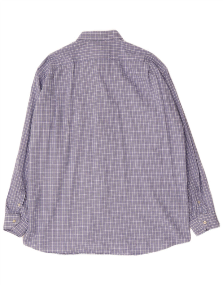 Lacoste Herrenhemd Größe 44 XL Blau kariert