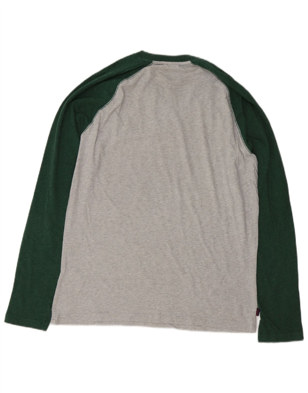 SUPERDRY Herren-Langarmshirt aus mittelgrauer Colourblock-Baumwolle