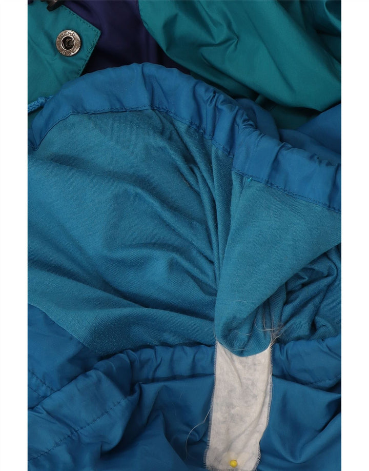 Campagnolo Herren-Regenjacke mit Kapuze, UK 42, XL, blaues Colourblock-Polyester