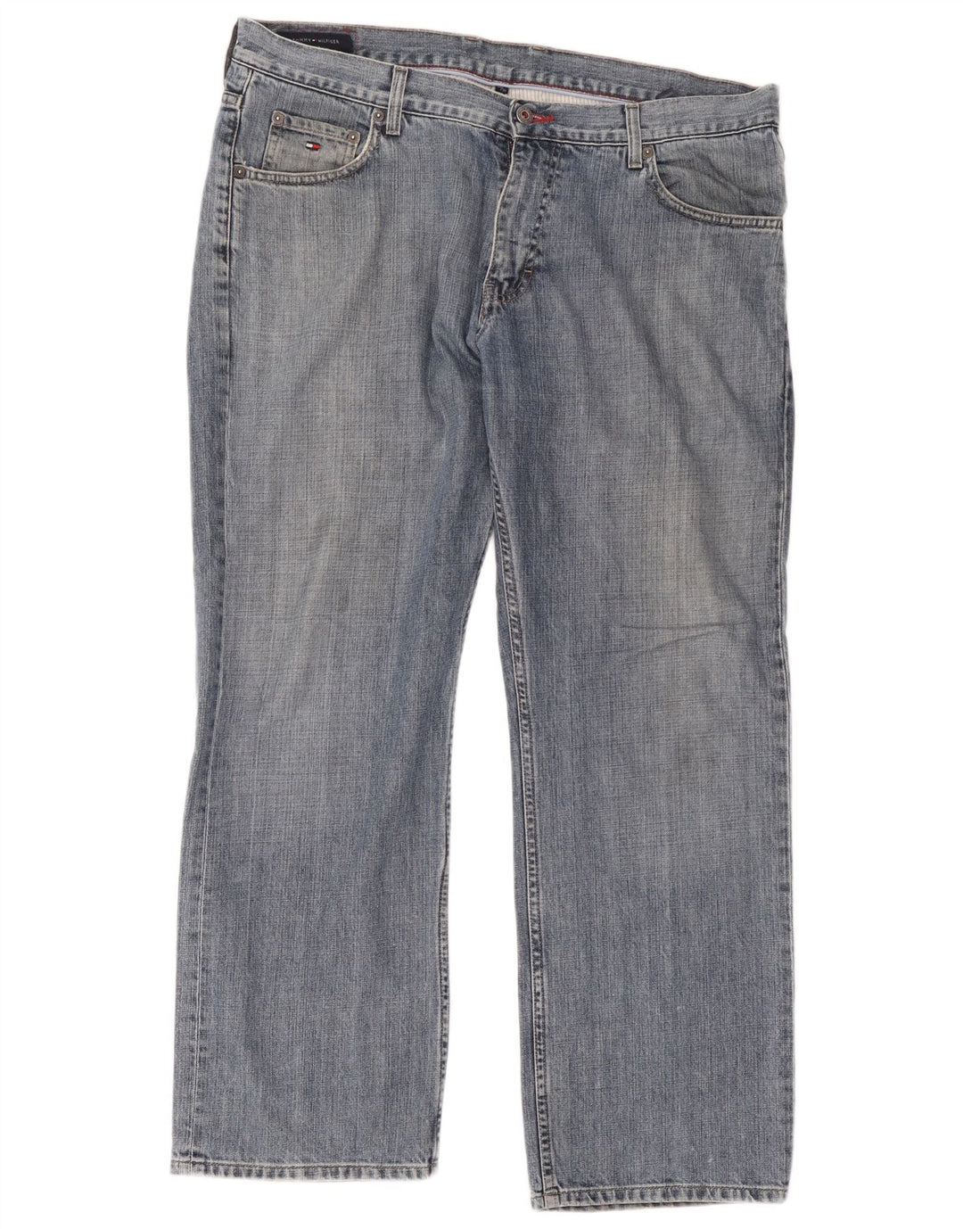 Tommy Hilfiger Herren Straight Jeans W38 L30 Blaue Baumwolle