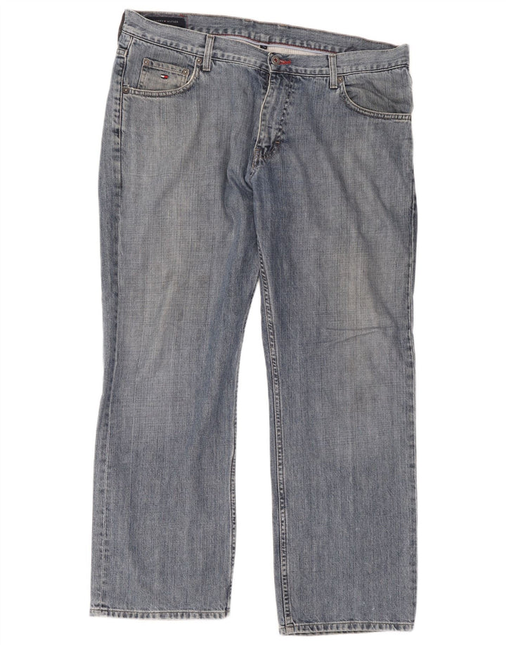 Tommy Hilfiger Herren Straight Jeans W38 L30 Blaue Baumwolle