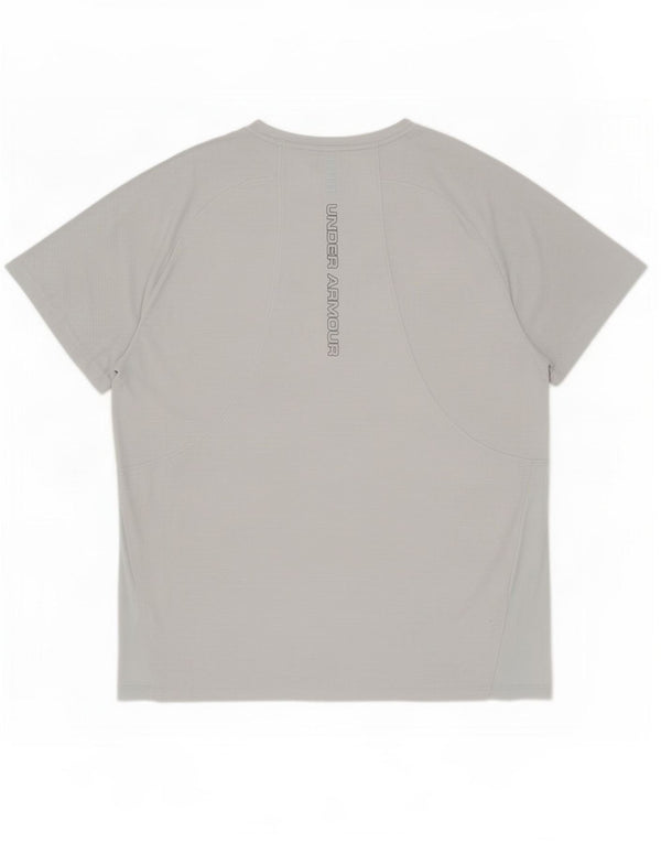 Under Armour Herren Heat Gear Graphic T-Shirt Top 2XL Grau Nadelstreifen