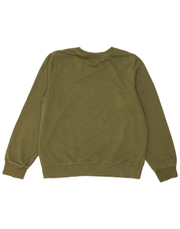 Marks & Spencer Damen Sweatshirt Pullover UK 12 Medium Khaki Baumwolle