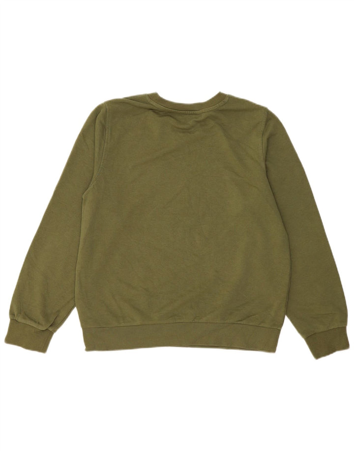 Marks & Spencer Damen Sweatshirt Pullover UK 12 Medium Khaki Baumwolle