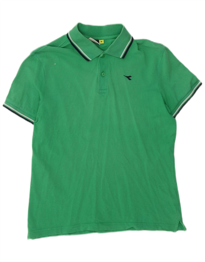 Diadora Herren-Poloshirt aus mittelgrüner Baumwolle