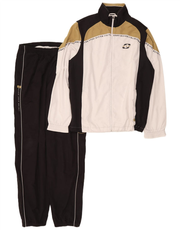 Lotto Herren-Trainingsanzug mit Grafik, 2XL, Weiß, Farbblock
