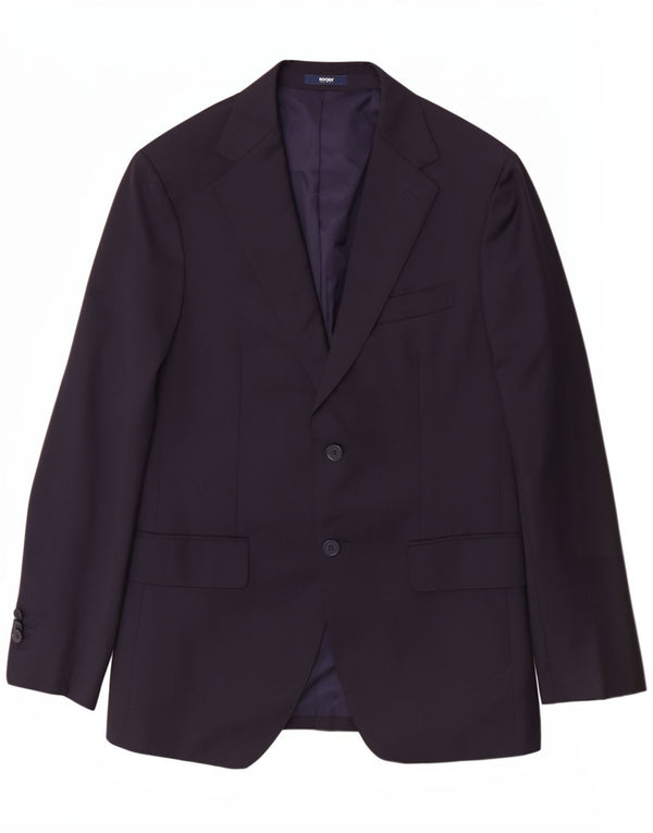 Boggi Milano Herren-Blazer mit 2 Knöpfen, Größe IT 48, mittelmarineblau, klassisch