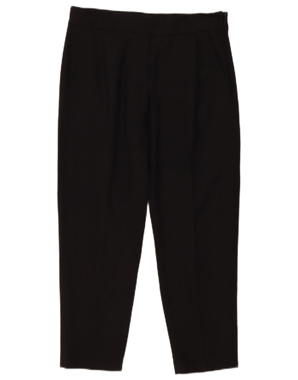 French Connection Kurz geschnittene Damenhose UK 12 Medium W32 L26 Schwarz