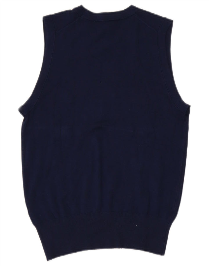 Zara Damen Weste Tank Top UK 10 Small Marineblau